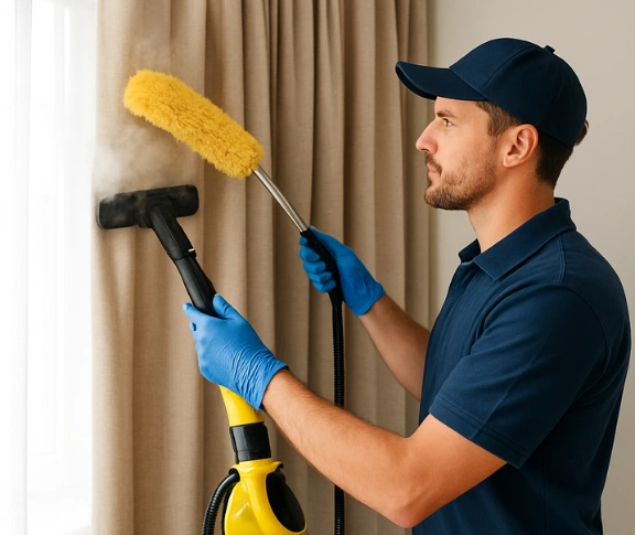 Trusted curtain steam cleaning technician Matty Curtain Cleaning gordon-vic QLD