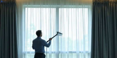 Commercial curtain steam cleaning service gordon-vic hotels offices