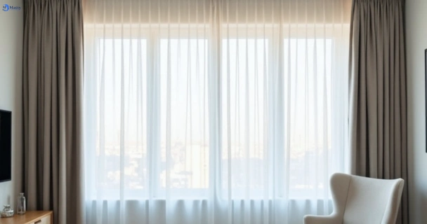 Freshly steam cleaned curtains in gordon-vic QLD