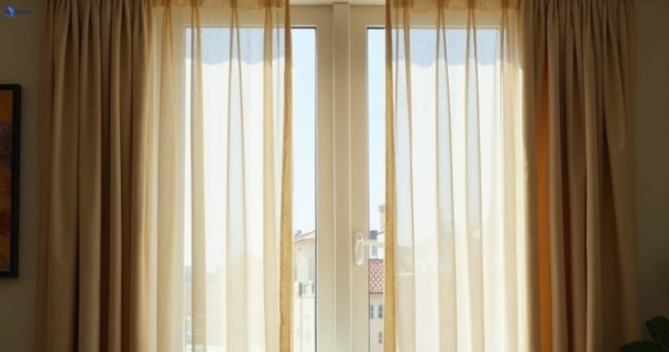 Dusty and dull curtains in gordon-vic before steam cleaning